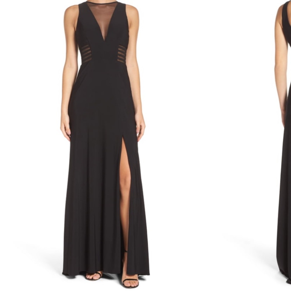 Navy blue Morgan and Co dress, Nordstrom